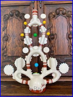 Mexican Folk Art Tree of Life LARGE! Pottery Ceramic Candlelabara 19 TALL