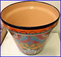 Mexican Pottery Talavera Planter Folk Art 16 XX Large Pot Ceramic