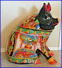 Mexican Talavera Pig Figure Statue XXX Large 27 Ceramic Pottery Art Farm Animal
