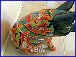 Mexican Talavera Pig Figure Statue XXX Large 27 Ceramic Pottery Art Farm Animal