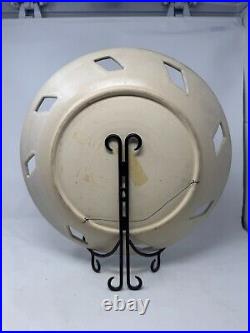 Meyer L. Waters Signed Ceramic Art Plate Handcrafted Pottery 15.5 Wall Decor