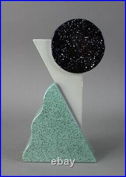 Michael Duval (1950-2004) Signed Postmodern Memphis Era Ceramic Art Vase 1980's