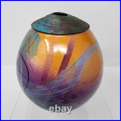 Michael Kifer Modernist Style Home Decor Closed Neck Vase Art Pottery Signed VTG