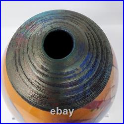 Michael Kifer Modernist Style Home Decor Closed Neck Vase Art Pottery Signed VTG