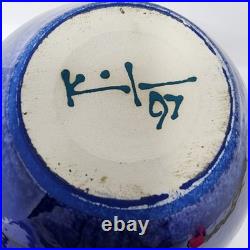 Michael Kifer Modernist Style Home Decor Closed Neck Vase Art Pottery Signed VTG