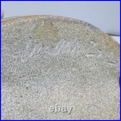 Michael Weinberg Art Pottery Tall Flat Gold Metalic Paint on Ceramic 10Vase