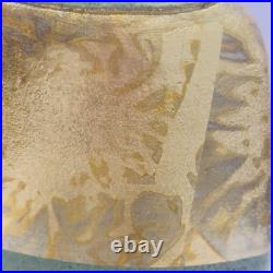 Michael Weinberg Art Pottery Tall Flat Gold Metalic Paint on Ceramic 10Vase