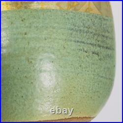 Michael Weinberg Art Pottery Tall Flat Gold Metalic Paint on Ceramic 10Vase