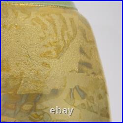 Michael Weinberg Art Pottery Tall Flat Gold Metalic Paint on Ceramic 10Vase