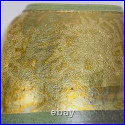 Michael Weinberg Art Pottery Tall Flat Gold Metalic Paint on Ceramic 10Vase