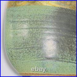 Michael Weinberg Art Pottery Tall Flat Gold Metalic Paint on Ceramic 10Vase