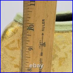 Michael Weinberg Art Pottery Tall Flat Gold Metalic Paint on Ceramic 10Vase