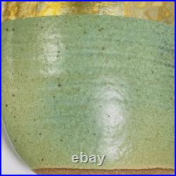 Michael Weinberg Art Pottery Tall Flat Gold Metalic Paint on Ceramic 10Vase