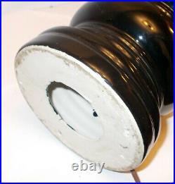 Mid Century Mod BLACK Art Pottery Ceramic LAMP