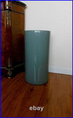 Mid Century Modern Large Cylinder Planter Gainey Ceramics CA Sage/Teal Green