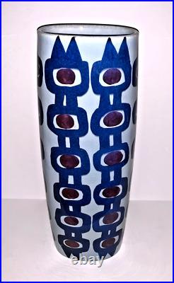 Mid-Century Modern Royal Copenhagen Aluminia Vase by Inge-Lise Koefoed Signed