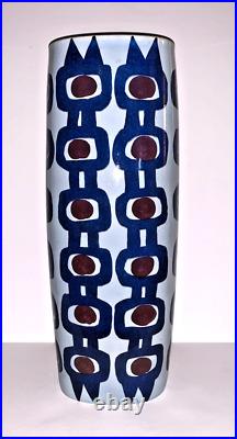 Mid-Century Modern Royal Copenhagen Aluminia Vase by Inge-Lise Koefoed Signed