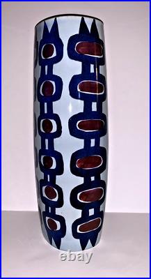 Mid-Century Modern Royal Copenhagen Aluminia Vase by Inge-Lise Koefoed Signed