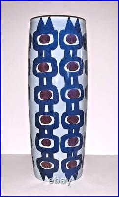 Mid-Century Modern Royal Copenhagen Aluminia Vase by Inge-Lise Koefoed Signed