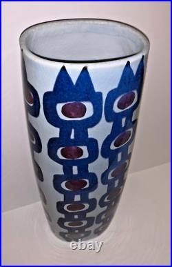 Mid-Century Modern Royal Copenhagen Aluminia Vase by Inge-Lise Koefoed Signed