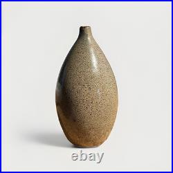Mid-Century Modern Studio Art Pottery Bud Vase Speckled Glaze RARE FIND
