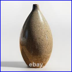 Mid-Century Modern Studio Art Pottery Bud Vase Speckled Glaze RARE FIND