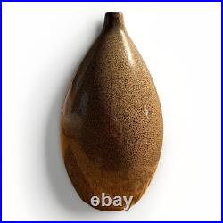 Mid-Century Modern Studio Art Pottery Bud Vase Speckled Glaze RARE FIND