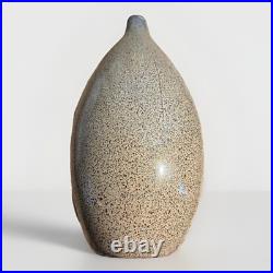 Mid-Century Modern Studio Art Pottery Bud Vase Speckled Glaze RARE FIND