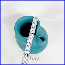 Mid Century Modern Teal Wishon Harrell Studio Art Pottery Ceramic Vase Vintage