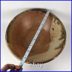 Mid Century Vintage Ceramic Stoneware Pottery Bowl Signed Jette Helleroe Denmark