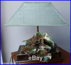 Mid century 1970-80 ceramic abstract lamp signed DeGraeve vintage art pottery