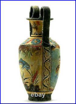 Minoan Vase Pottery Painting Parisian Women Ancient Greek Crete Ceramic Knossos