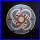 Modern Art pottery ceramic round plate handmade N7547