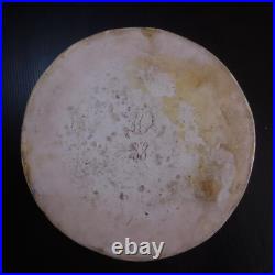 Modern Art pottery ceramic round plate handmade N7547