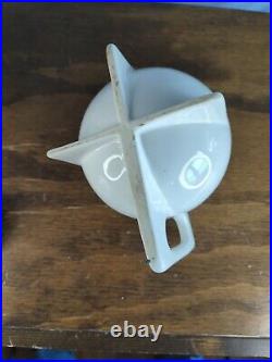 Modernist Bauhaus Design Black&White Art Pottery Ceramic Teapot CRAZING