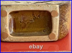 Modernist FISH DESIGN Double Sided 12 Studio Art Pottery Ceramic Vase Denmark