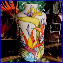 Moorcroft California98/8 Vase By Jeanne Dark Lady McDougall In 1999 First EUC