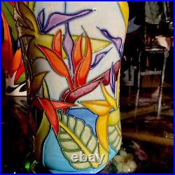 Moorcroft California98/8 Vase By Jeanne Dark Lady McDougall In 1999 First EUC