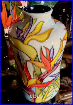 Moorcroft California98/8 Vase By Jeanne Dark Lady McDougall In 1999 First EUC