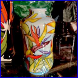 Moorcroft California98/8 Vase By Jeanne Dark Lady McDougall In 1999 First EUC