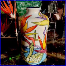 Moorcroft California98/8 Vase By Jeanne Dark Lady McDougall In 1999 First EUC