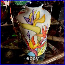 Moorcroft California98/8 Vase By Jeanne Dark Lady McDougall In 1999 First EUC