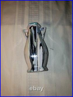 Mueller Art Pottery Illinois 1920s Vintage Art Deco Blue Swirl Ceramic Vase