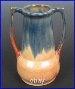 Muncie (Indiana) American Art Pottery Vase Rare Form 126-12 Peachskin Drip Glaze
