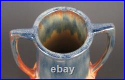 Muncie (Indiana) American Art Pottery Vase Rare Form 126-12 Peachskin Drip Glaze