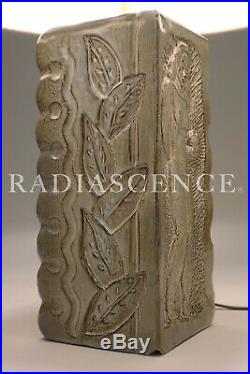 NUDE EVE EDEN SCULPTURE ART POTTERY OLIVE CERAMIC EUGENE FRILEY TABLE LAMP 1950s