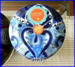 New Talavera Pottery Mexico Folk Art 2 Ginger Jars Lid Vase Large 15 x 9.5