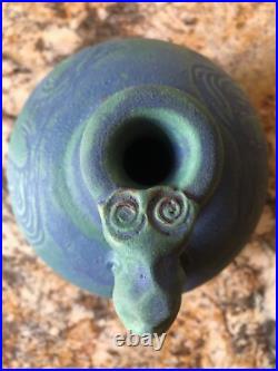 Nicola Nicky Coady Artisan Pottery Vase Jug Blue Green Ocean Squid Australia