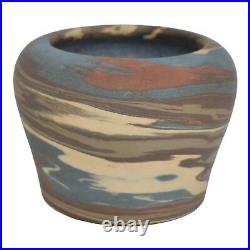 Niloak Mission Swirl 1925-30s Vintage Art Pottery Brown Ceramic 4 Planter Vase
