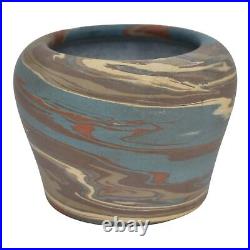 Niloak Mission Swirl 1925-30s Vintage Art Pottery Brown Ceramic 4 Planter Vase